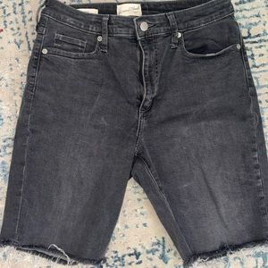Bermuda cut off denim gray shorts